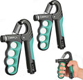 Hand Gripper Strengthener, 11-220LBs Adjustable Resistance Grip Strength Trainer with Counter, Forearm Exerciser for Injury Recovery and Muscle Building