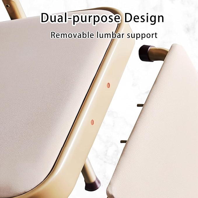 Yoga Auxiliary Chair with Lumbar Back Support Folding YogaChair for Adults Pilates Chair Special Auxiliary Reinforced Yoga PU All Steel Yoga InversionChair for Home Workouts(Black)