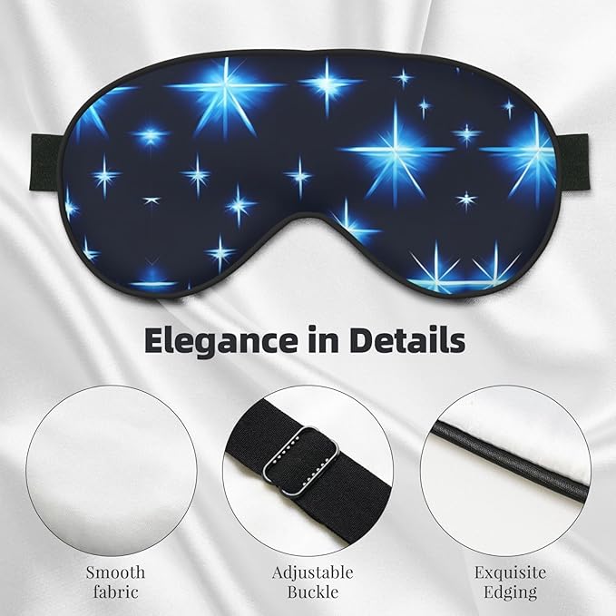 Cartoon Blue Star Head-Mounted Double-Sided Light-Blocking Sleeping Eye mask to Protect Eyes and Relieve Eye Fatigue