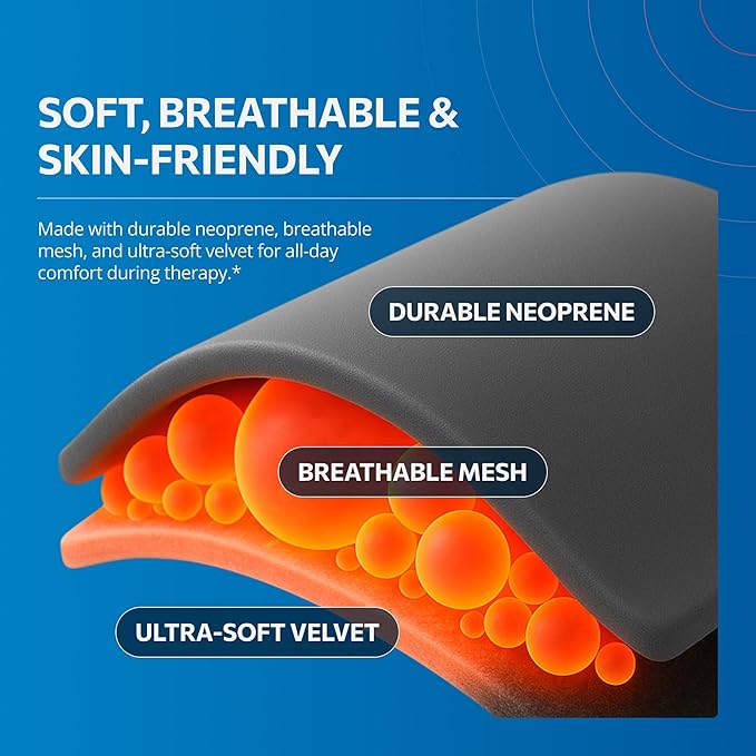 EMSense Triple Therapy Foot Massager | 3 in 1 Cordless & Portable Massager with 3 Vibration Modes & 3 Heat Levels - 1 Pack