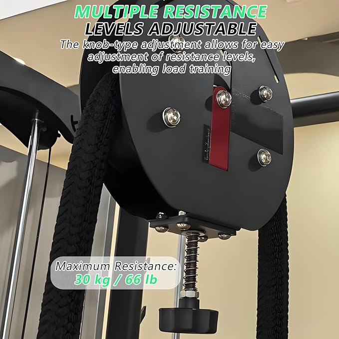 Endless Rope Trainer Machine,0-30kg Adjusted Resistance,Athletes Suspension Pulley Trainer,330lb Load Capacity,for Grip Arms Back and Core Strength