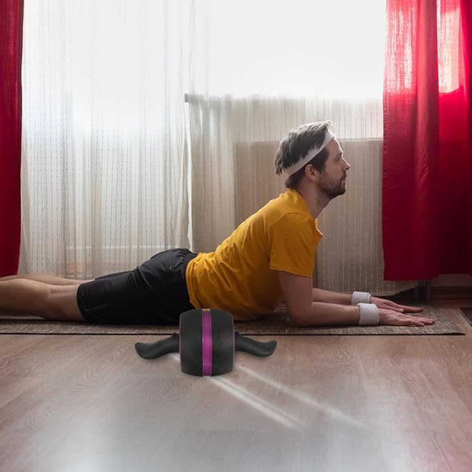 Ab Roller Wheel Exercise Wheel for Core Workout Abs Material with Automatic Rebound Feature Indoor Gym Fitness Equipment for Men and Women Abdominal Training