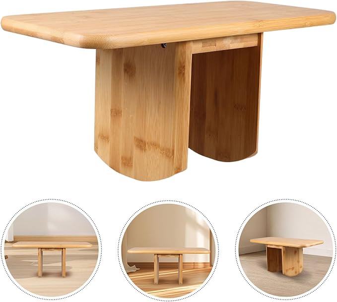 Multi-Functional Meditation Stool Portable Compact Bench for Prayer and Yoga Ergonomic Support for Home Office Use with Smooth Wooden Finish
