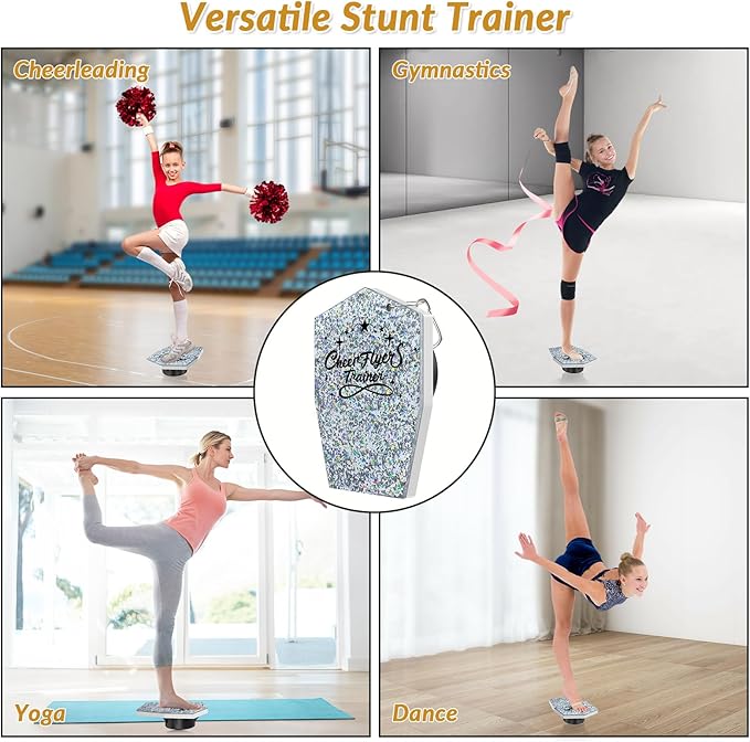 Cheerleading Balance Trainer, Stunt Training Stand, Cheer Flyer Stand Balance and Flexibility Trainer for Flexibility Core Strength Training, Portable Cheer Stunt Stand, Cheer Equipment for Flyers