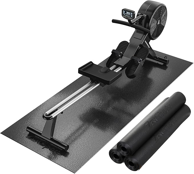 ZENY Large Exercise Equipment Mat 96"x38" - Heavy Duty Floor Protection for Treadmill, Bike & Elliptical, 6mm Thick Non-Slip Shock Absorbing Gym Mat (Black, 96''x38'', 4)