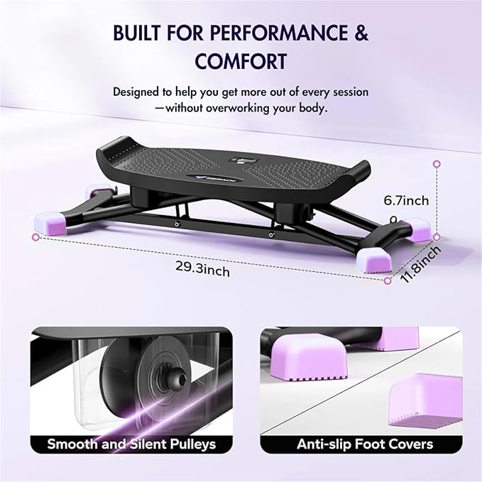 Balance Board, All-Motion Trainer, Portable Ski Balancing Machine with LCD Monitor, Balance Board with Resistance Bands, Burn Fat, Sculpt Curves & Feel Stronger