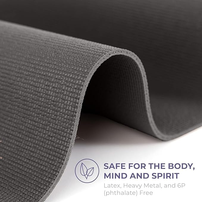 Ascend Yoga Mat - Premium 6mm Thick, 72" x 24", Solid or Reversible Print, Non Slip, Tear Resistant, Workout Mats for Pilates, Home, Studio, Fitness, Gym, Training, Floor Stretching