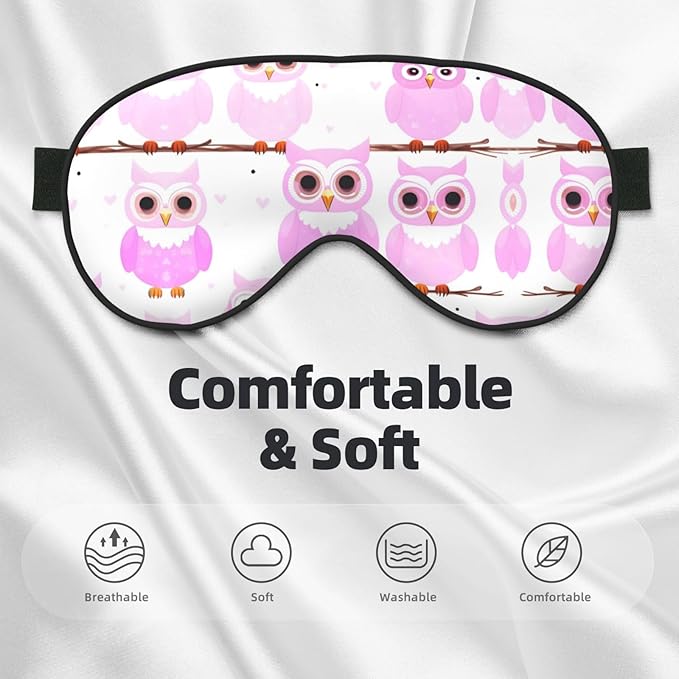 Cute owl Head-Mounted Double-Sided Light-Blocking Sleeping Eye mask to Protect Eyes and Relieve Eye Fatigue