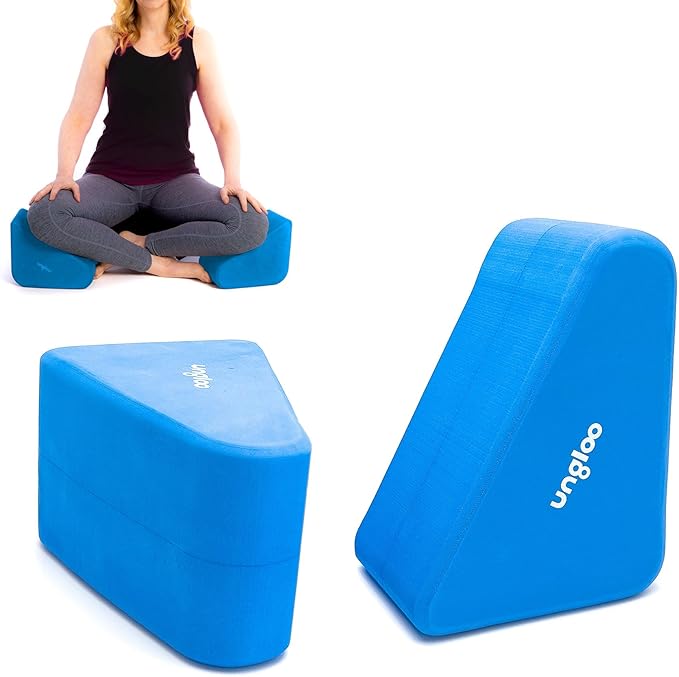 Ungloo Supportive Yoga Block Wedges for Seated Meditation – Elevates Knees, Reduces Hip Pressure, and Improves Cross-Legged Posture