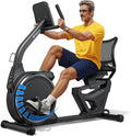 MERACH Recumbent Exercise Bikes for home, Light Commercial High-end Recumbent Bike for Seniors Adults, Magnetic Recumbent Exercise Bike with Smart Bluetooth and Exclusive App, LCD, Heart Rate Handle