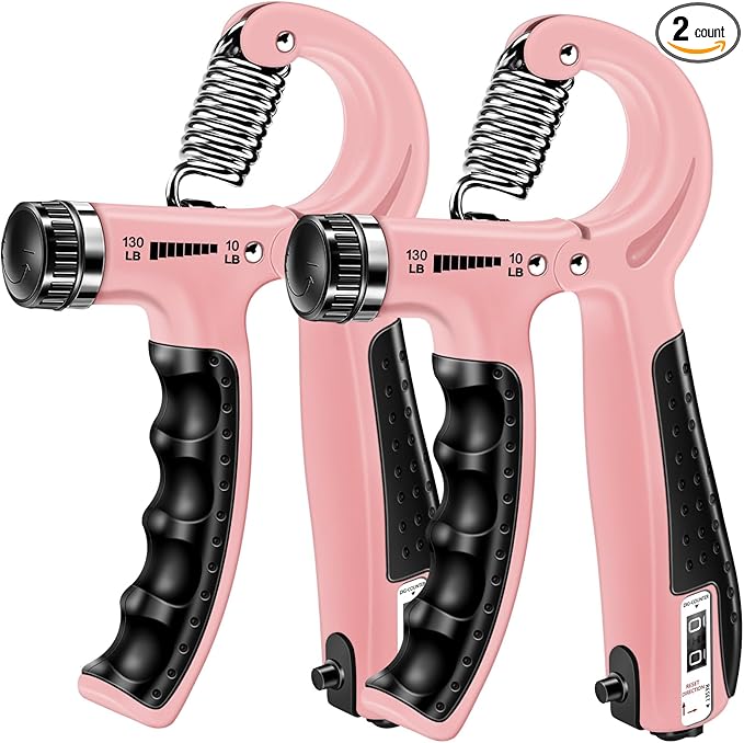 Grip Strength Trainer (2 Pack), Forearm Strengthener, Hand Grip Gripper Strengthener, Hand Strengthening Devices, Forearm Exerciser, Finger Wrist Strengthener, Exercisers Squeezers for Strength