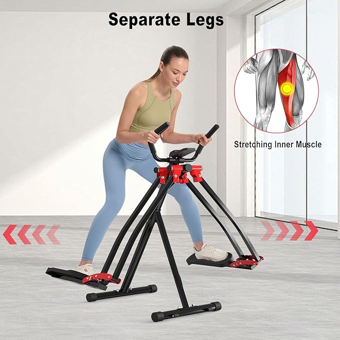 HOTWAVE Air Walker Exercise Machine, Home Space Walker Aerobic Stepper, Foldable Elliptical for Small Spaces - Cross Trainer Glider Exercise Machine for Men and Women Fitness Equipment