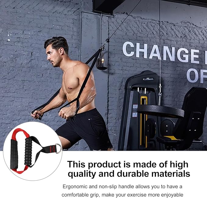 BESPORTBLE Pull Rope Handle Non-Slip Fitness Strap Exercise Handle Grip for Home Resistance Band Arms Strength Training DIY Fitness Equipment Attachment