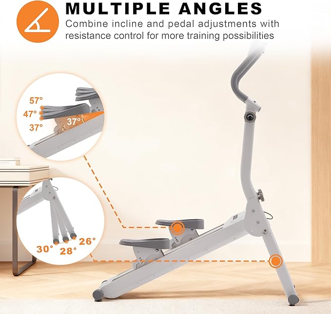 Upgraded Magnetic Stair Stepper for Home, 16-Level Adjustable Resistance up to 77LBS, with Cup Holder & Bluetooth APP, Folding Compact Cardio Climber, 350LBS Capacity