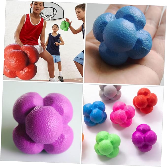 3pcs Agile Training Balls Hexagonal Reaction Ball for Yoga Random Color