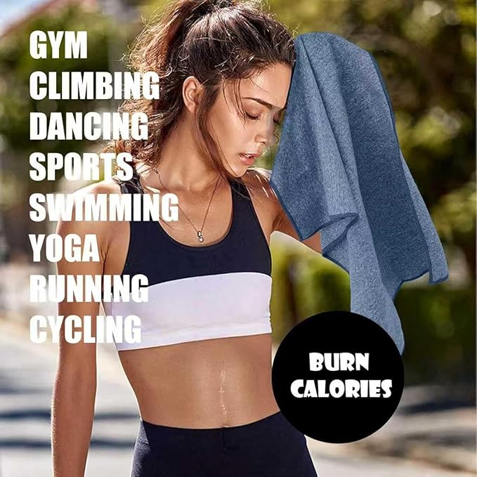 Microfiber Quick Dry Gym Towel, Silver ION Odor-Free Absorbent Fiber, Fast Drying, Men & Women Workout Gear for Body Sweat, Working Out, Towels (Blue, 5Pack - 16 * 27Inch)