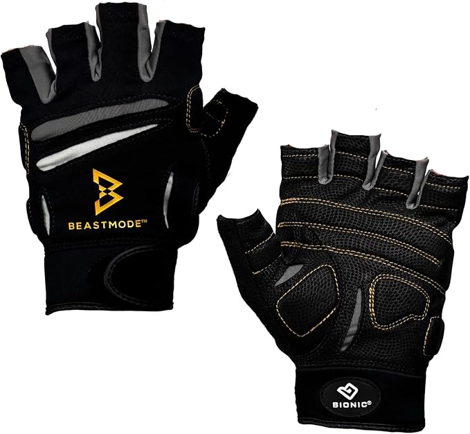 Bionic Women's Beastmode Half Finger Gym Workout Gloves