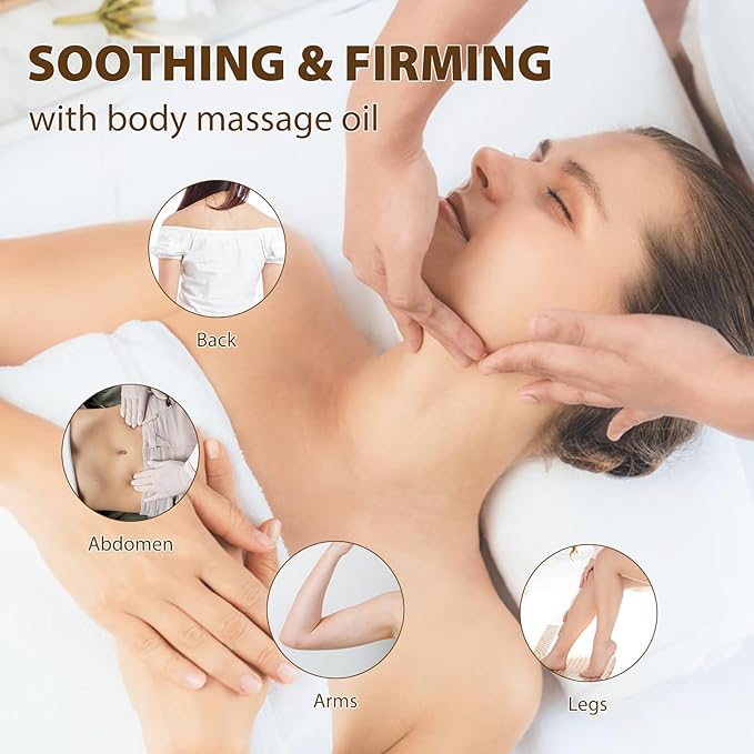 PHATOIL Rose Body Oil, Velvet Nectar Body Massage Oil 260 ml (8.8 fl.oz), Blends of Natural Plant Oils & Essential Oils for Massage and Skin Care, Body Oils for Women and Men