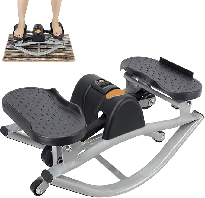 Rock Stepper Side-to-Side for Knees and Joints, Portable Home Workout Use Step Fitness Machines,Core Lateral Rocking Machine for Legs, Glutes, Absz, Low-Impact Lateral Steppers