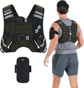 Sportneer Weighted Vest Woman: 8lb/12lb/15lb/20lb/25lb Weight Vest for Walking with Phone Bag, Adjustable Women Weighted Vest for Running Rucking Vest for Jogging Strength Training Weight Loss