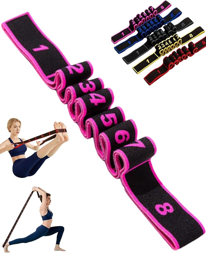 Fitness Resistance Band for Stretching and Yoga,Numbered Resistance Band,Adjustable Fashion Puller Exercise with Clear Markings