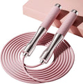 𝐒𝐩𝐞𝐞𝐝 𝐉𝐮𝐦𝐩 𝐑𝐨𝐩𝐞 𝐟𝐨𝐫 𝐅𝐢𝐭𝐧𝐞𝐬𝐬 - Skipping Rope for Women Men Exercise with Adjustable Length Jumping Rope and Alloy & Silicone Handles Suitable for Workout Boxing Home Gym