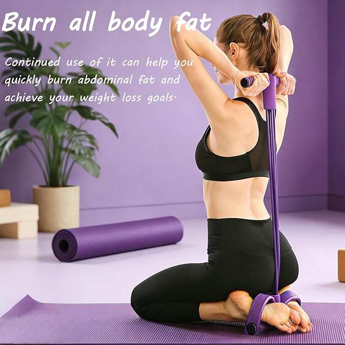 Pedal Resistance Band with Handle Multifunction Pedal Resistance Band Upgrade 6/8/10 Tubes Manual Tension Training Pedal Natural Rubber Foot Pedal Resistance Bands