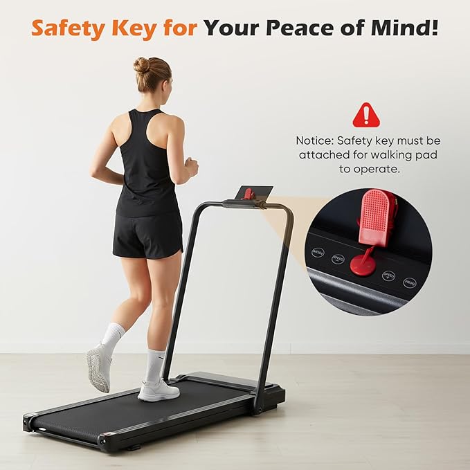Sweetcrispy Compact Treadmill for Small Spaces, Quiet Under-Desk Walking Pad, Slim & Portable Design for Home Office Workouts, Easy to Store, Ideal for Apartments and Work-from-Home Fitness