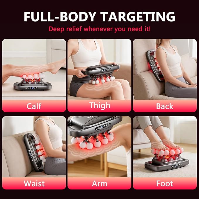 20 Heads Upgraded Massage Gun, Deep Tissue Back Massager for Pain Relief with 30 Intensity Levels, Portable Handheld Electric Percussion Massager for Full Body, Ideal Gifts for Women, Men, Mom and Dad