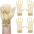 Panitay 2 Pair Traction Exercise Glove Hand Finger Strengthening Thumb Flexion Physical Therapy Glove for Increasing Strength