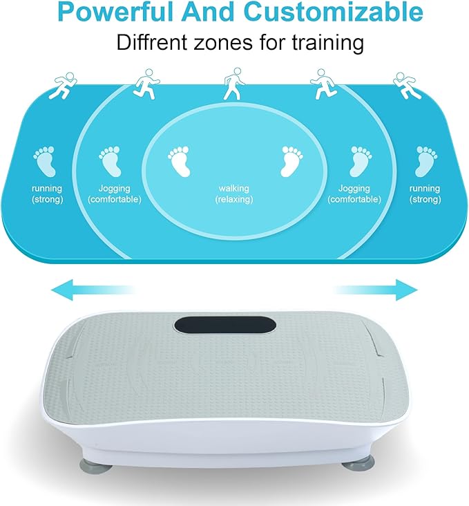 Silent Vibration Platform for Fitness & Weight Loss - 10 Frequency Full Body Shaking Machine, Bluetooth Enabled, Auto Start Stop, Noise Reduction Motor, Grey