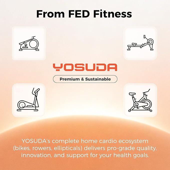 YOSUDA Exercise Bike, Brake Pad Stationary Bike for Home with Exclusive App, Magnetic Indoor Cycling Bike with 300 lb Weight Capacity, Low Noise, Tablet Holder and Fitness Courses for Weight Loss
