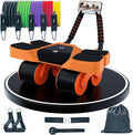 2026 New 4-Wheel Abdominal Roller with Elbow Support : Latest Upgraded High-Performance Exercise Machine With Automatic Rebound, Multi- layered Anti-Slip Design with Calorie Counting LCD Screen