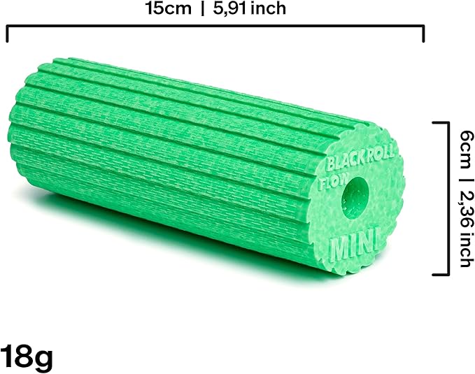BLACKROLL - Mini Flow Foam Roller, Portable Massage Tool for Feet, Hands, and Arms, Ideal for Travel and Plantar Fasciitis Relief, Great for Exercise, Massage, and Muscle Recovery, 6" x 2"