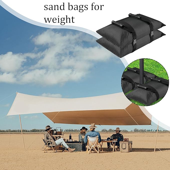 Heavy Duty Sand Bags, Tent Weight Bag, Portable Canopy Base with Feature, Water-Resistant Material, Umbrella Sand Bag with Practical Design, Bags for Camping and Fitness