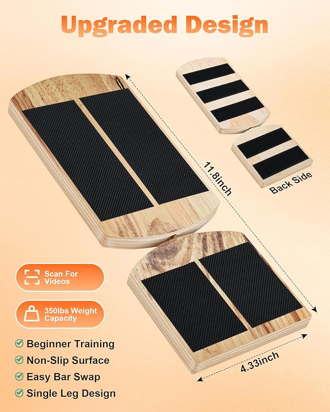 Ankle Strengthener & Single Leg Balance Board, Foot Strengthener for Plantar Fasciitis & Achilles Tendonitis, Physical Therapy, Sprain Recovery & Arch Support