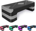 27" Aerobic Exercise Step Adjustable Aerobic Stepper for Exercise Workout Step Platform for Step Up, Step Deck with 4” 6” 8” Adjustable Height Risers