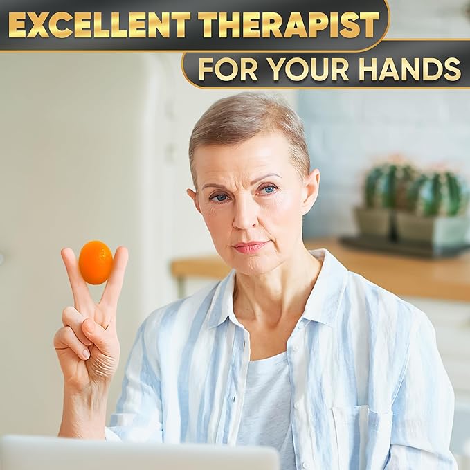 4 Pcs Squeeze Balls for Hand Therapy - 4 Resistance Levels Hand Exercise Balls for Arthritis, Pleasant to Touch & Lightweight - Physical Therapy Ball for Recovery, Stress Relief, Grip Strength, Focus