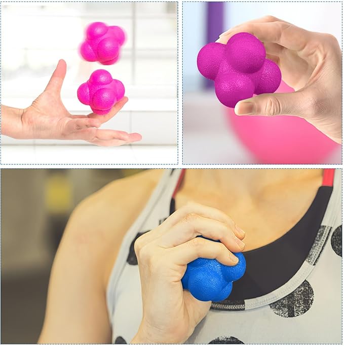 BESPORTBLE 6pcs Hexagonal Reaction Ball Agility Balls for Sports Training Enhance Reaction Agility Safe Materials for Fun Workouts for Soccer Basketball Volleyball Practice