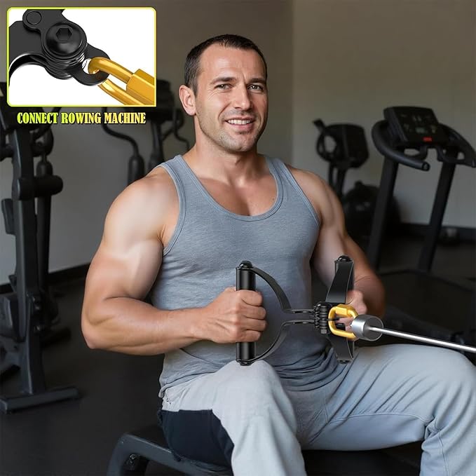 Barbell Handle Attachment, Adjustable Barbell Squat Multi-Grip Handle, Workout Equipment Attachment for Men Women Adults Strength Training Exercises Home Gym Apartment Players Athletes