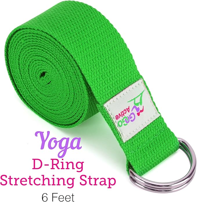 Yoga Accessories Set - Includes 2 Yoga Blocks, 1 Microfiber Non Slip Mat Towel 72X24, 1 Microfiber Hand Towel 24X15, 1 Yoga Strap, 1 Pair of Yoga Socks (Green)