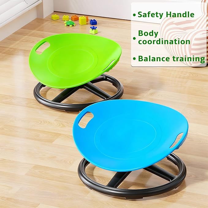 1 Durable Plastic Rotating Sensory Chair - Pilates Stability Chair, Oval Eggshell Design, Upgraded Non-Slip Base, Office Stool, Training And Rehabilitation Equipment, Suitable For Home Use (green)