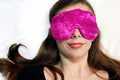 Handmade Weighted Sleep Eye Mask Yoga Pillow - Flax Seed Fill - Unscented - Hot Pink - TEMF-HP