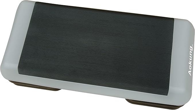 28.5" Original Aerobics Step Height Adjustable 4" - 6" - 8" Fitness & Exercise Step Platform with 4 Risers