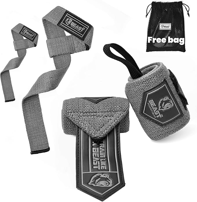 Beast Power Gear Wrist Wraps for Weightlifting 18” Premium Quality Wrist Support for Bodybuilding Heavy Duty Thumb Loop Powerlifting, Strength Training for Men and Women