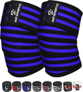 AQF Knee Wraps Weight Lifting Bandage - IPL and USPA Approved Gym Knee Support - Heavy Duty 78” Elasticated Support Straps Guard Powerlifting, Squatting (Pair)