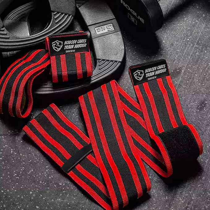 TAVIEW Elbow Wraps for Weightlifting (1 Pair), 47" Elastic Elbow Support & Compression Powerlifting, Fitness, Cross Training & Gym Workout - Elbow Straps for Weight Lifting