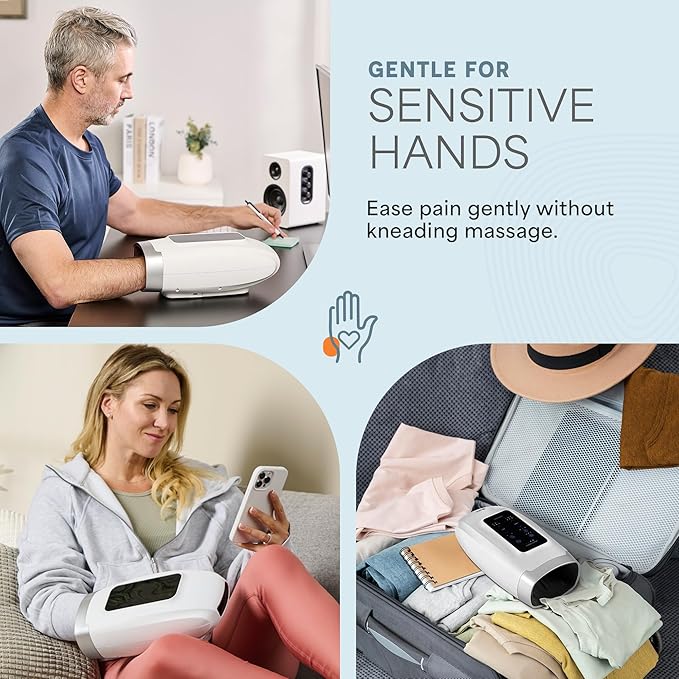 LifePro Legra Plus Hand Massager with Heat and Compression - Finger, Wrist, and Palm Massager with 5 Modes - Pressure Point Therapy for Sensitive Hands, Relaxation, and Comfort