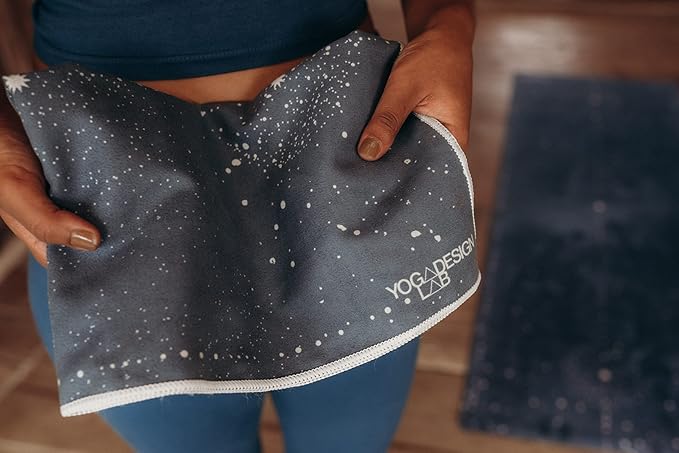 yogadesignlab | The Hand Towel | Premium Non Slip Hand Towel | Designed in Bali | Colorful Eco Printed + Quick Dry + Soft | Hot Yoga, Bikram, Ashtanga, Sport, Barre, Travel (Celestial)