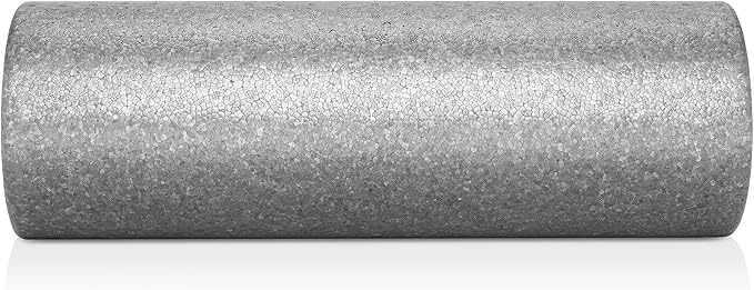Philosophy Gym 18" High-Density Foam Roller for Exercise, Massage, Muscle Recovery - Round, Gray